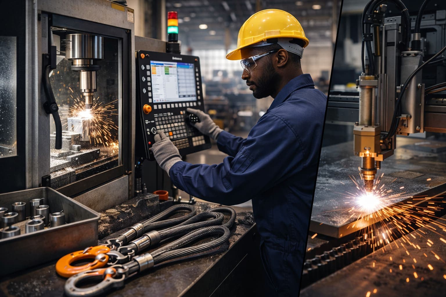 Découpe et usinage de pièces métalliques